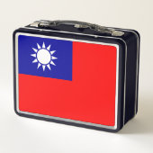 Taiwan-Flagge: Republik China, Chinesisch-Taipeh Metall Brotdose (Rückseite)