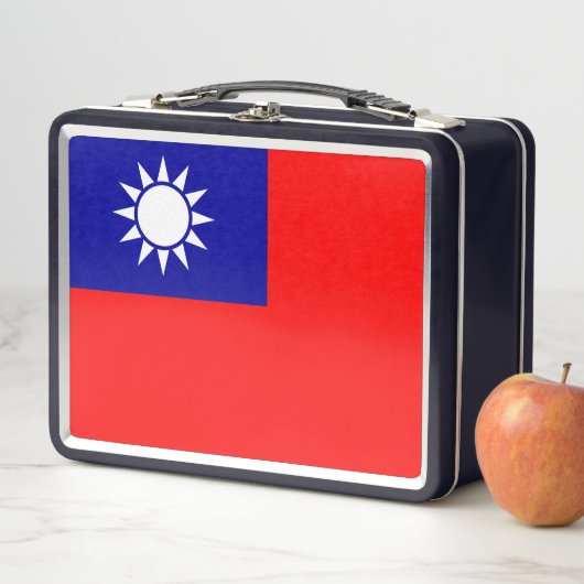 Taiwan-Flagge: Republik China, Chinesisch-Taipeh Metall Brotdose (Beispiel)