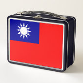 Taiwan-Flagge: Republik China, Chinesisch-Taipeh Metall Brotdose (Vorderseite)