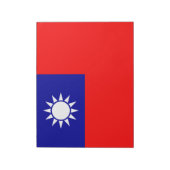 Taiwan-Flagge: Republik China, Chinesisch-Taipeh Notizblock (Rotiert)