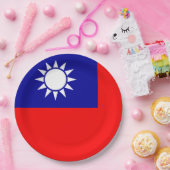 Taiwan-Flagge: Republik China, Chinesisch-Taipeh Pappteller (Party)