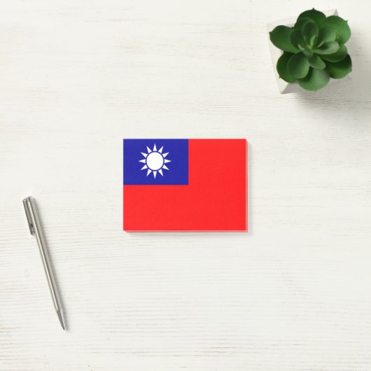 Taiwan-Flagge: Republik China, Chinesisch-Taipeh Post-it Klebezettel (Büro)