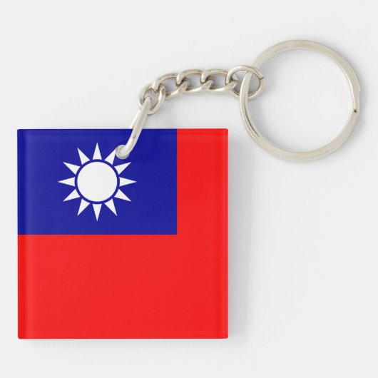 Taiwan-Flagge: Republik China, Chinesisch-Taipeh Schlüsselanhänger (Rückseite)