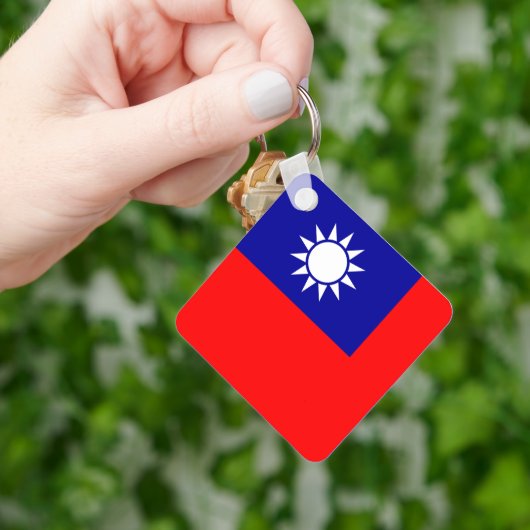 Taiwan-Flagge: Republik China, Chinesisch-Taipeh Schlüsselanhänger (Hand)