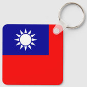 Taiwan-Flagge: Republik China, Chinesisch-Taipeh Schlüsselanhänger (Rückseite)