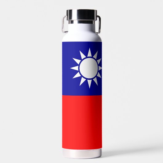 Taiwan-Flagge: Republik China, Chinesisch-Taipeh Trinkflasche (Vorne)