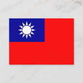 Taiwan-Flagge: Republik China, Chinesisch-Taipeh Visitenkarte (Vorderseite)