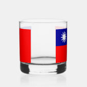 Taiwan-Flagge: Republik China, Chinesisch-Taipeh Whiskyglas (Links)