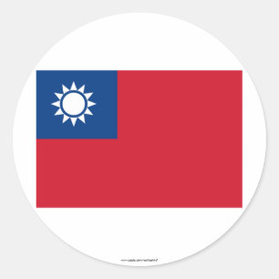 Taiwan-Flagge Runder Aufkleber