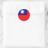 taiwan Flagge Runder Aufkleber (Tasche)