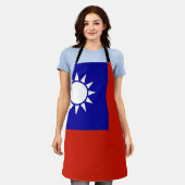 Taiwan-Flagge Schürze (Getragen)