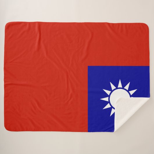 Taiwan-Flagge Sherpadecke (Vorderseite (Horizontal))