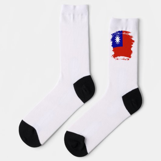 Taiwan-Flagge Socken (Linkes Detail)