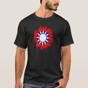 Taiwan-Flagge Sonnenblume Taiwanesisch Taipeh Fami T-Shirt