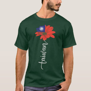 Taiwan-Flagge Sonnenblume Vintage Taiwanesischer L T-Shirt