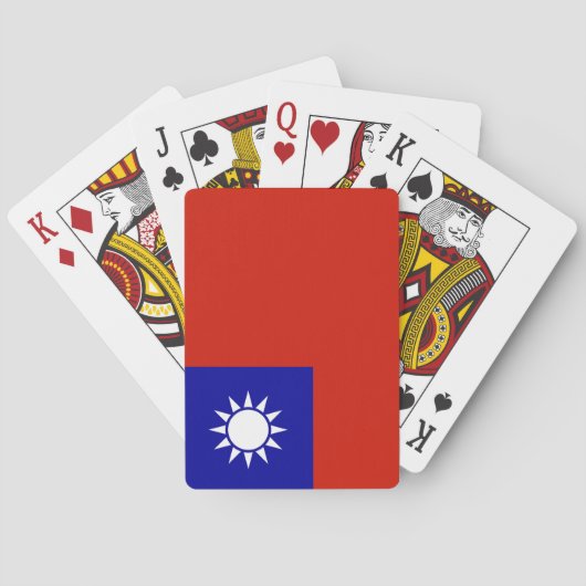 Taiwan-Flagge Spielkarten (Rückseite)