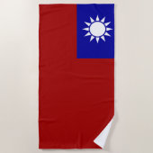 Taiwan-Flagge Strandtuch (Vorderseite)