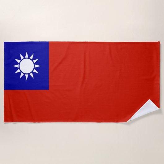 Taiwan-Flagge Strandtuch (Vorderseite)