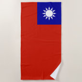 Taiwan-Flagge Strandtuch (Vorderseite)