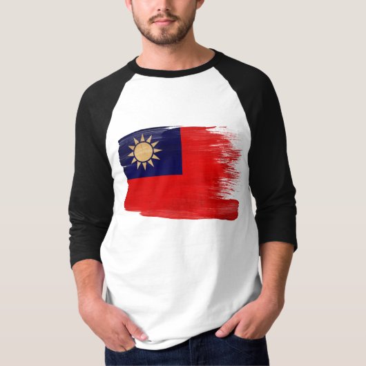 Taiwan-Flagge T-Shirt (Vorderseite)