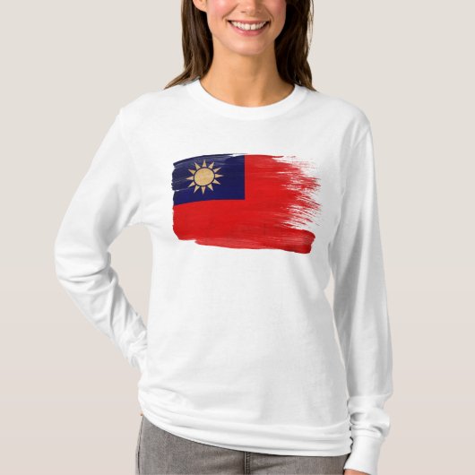 Taiwan-Flagge T-Shirt (Vorderseite)