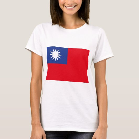 Taiwan-Flagge T-Shirt (Vorderseite)