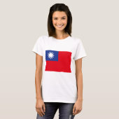 Taiwan-Flagge T-Shirt (Vorne ganz)