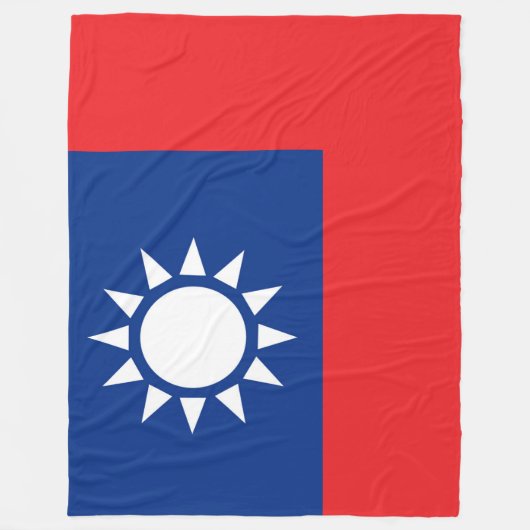 Taiwan-Flagge taiwanesisch groß Fleecedecke (Vorderseite)
