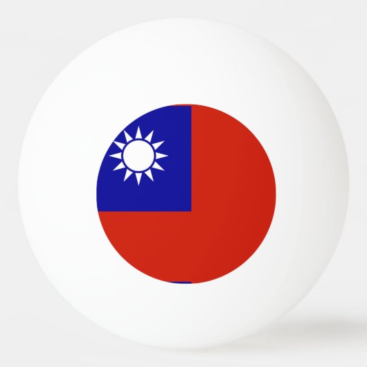 Taiwan-Flagge Tischtennisball (Vorderseite)