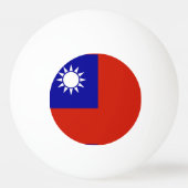 Taiwan-Flagge Tischtennisball (Rückseite)