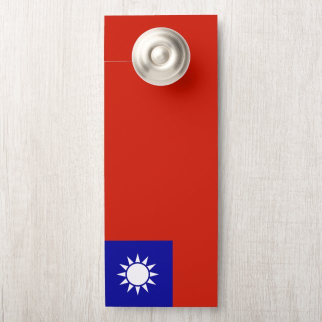 Taiwan-Flagge Türanhänger (Auf Knauf)