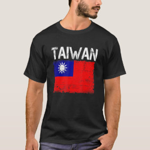 Taiwan-Flagge Vintage Stolz Männer Frauen Kinder T T-Shirt