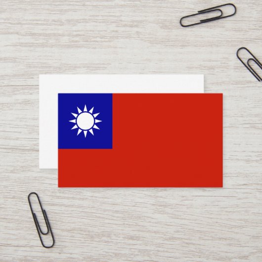 Taiwan-Flagge Visitenkarte (Vorderseite/Rückseite Beispiel)