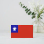 Taiwan-Flagge Visitenkarte (Stehend Vorderseite)
