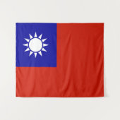 Taiwan-Flagge Wandteppich (Vorderseite (Horizontal))