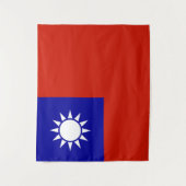 Taiwan-Flagge Wandteppich (Vorderseite)
