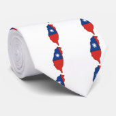 Taiwan-Flaggen-Karte Größengleich Krawatte (Gerollt)