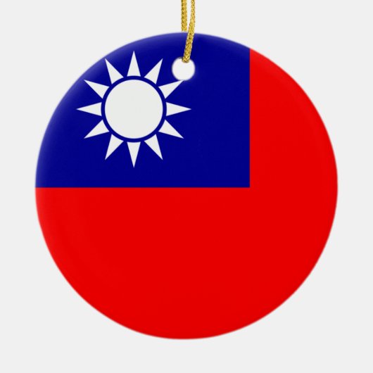 Taiwan-Flaggen-Verzierung Keramik Ornament (Vorne)