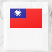 TAIWAN* Flaggenaufkleber Rechteckiger Aufkleber (Tasche)
