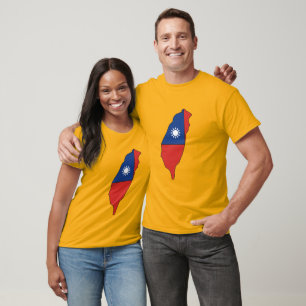 Taiwan-Flaggenkarte T-Shirt