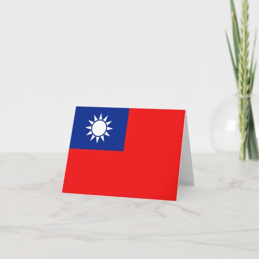 Taiwan-Flaggennotecard Karte (Vorderseite)