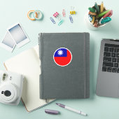 Taiwan-Flaggenrundkleber Aufkleber (iPad Hülle)