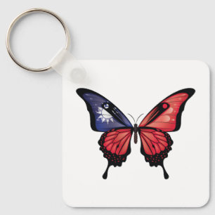 Taiwan Frack Butterfly Flag Aufkleber Schlüsselanhänger
