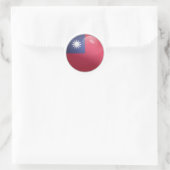 Taiwan Glossy Circle Flag Runder Aufkleber (Tasche)