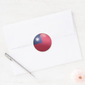 Taiwan Glossy Circle Flag Runder Aufkleber (Umschlag)