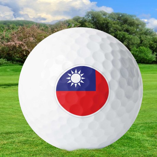 Taiwan Golf Balls, taiwanesische Flaggengolfer /Pa Golfball