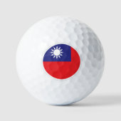 Taiwan Golf Balls, taiwanesische Flaggengolfer /Pa Golfball (Vorderseite)