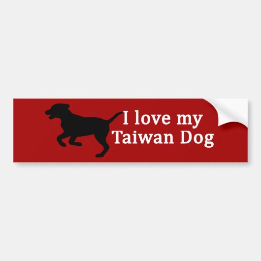 Taiwan-Hunde-Liebe Autoaufkleber (Vorne)