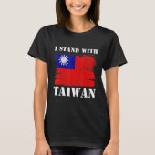 Taiwan I Stand mit taiwanesischer Flagge T-Shirt (Vorderseite)