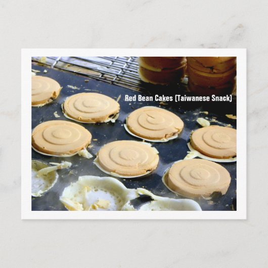 Taiwan Impression/Rote Beeren Kuchen 紅 豆 餅 Postkarte (Vorderseite)